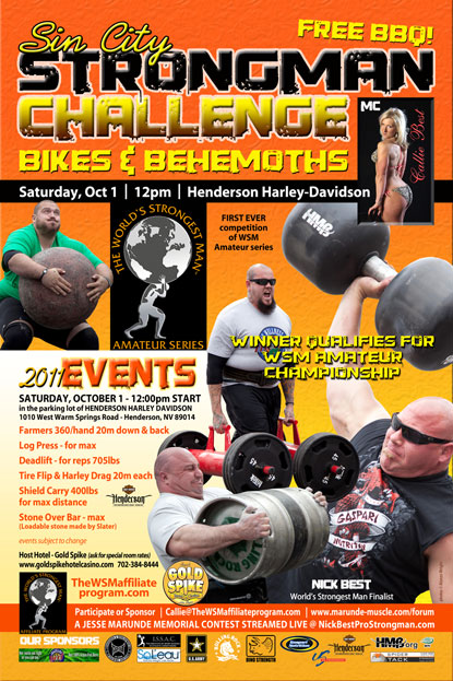 The Sin City Strongman Challenge: Bikes, Behemoths and Free BBQ!  IronMind® | Courtesy of Callie Marunde Best.