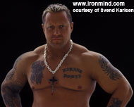 Svend Karlsen, the man who has made "Viking Power" a familiar cry and a popular cheer at top strongman contests around the world, told IronMind® that he has not yet made up his mind about whether he's competing next year. IronMind® | Photo courtesy of Svend Karlsen.