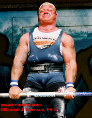 Svend Karlsen reps out on the Apollon Axle™ deadlift at the 2003 Super Series (Honolulu, Hawaii). IronMind® | Randall J. Strossen, Ph.D. photo. Svend Karlsen reps out on the Apollon Axle™ deadlift at the 2003 Super Series (Honolulu, Hawaii). IronMind® | Randall J. Strossen, Ph.D. photo.