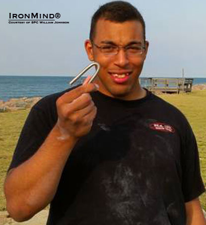 “I was born and raised in Arizona, and joined the U.S. Army straight out of high school four years ago,” SPC William Johnson told IronMind.  Johnson, who is 22 years old, stands 6‘ 3” tall and weighs 240 lb.  He is “currently stationed at Ft. Storey, Virginia.”  IronMind® | Photo courtesy of SPC William Johnson. 