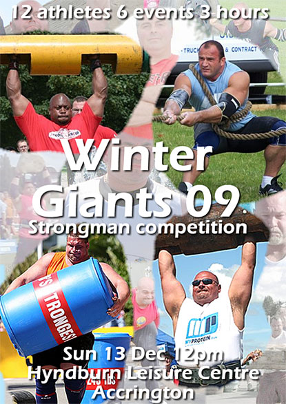 Winter Giants will feature the top British strongman competitors.  IronMind® | Artwork courtesy of Denny Felix.
