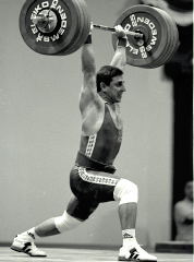 Yoto Yotov sticks this 202.5-kg jerk to win the 76-kg category at the 1997 World Weightlifting Championships (Chiang Mai, Thailand). IronMind® | Randall J. Strossen, Ph.D. photo.