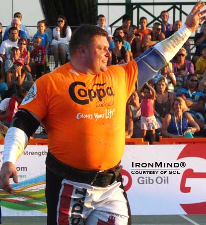 In the run-up to the World’s Strongest Man contest, Zydrunas Savickas won SCL–Gibralter in commanding style.  IronMind® | Photo courtesy of SCL.
