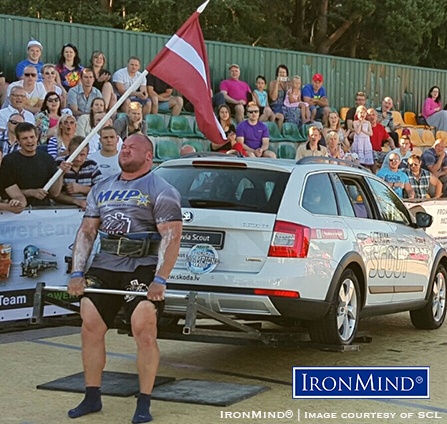 Adding his name to list of men who have claimed a SCL victory was Latvian strongman star Dainis Zageris. IronMind® | Image courtesy of SCL