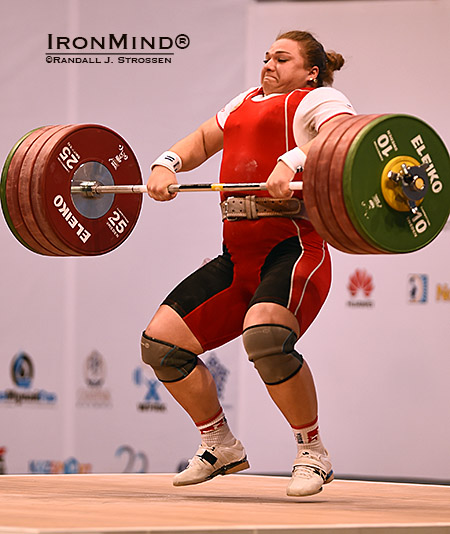 Tatiana Kashirina pulls herself under 193-kg. IronMind® | Randall J. Strossen
