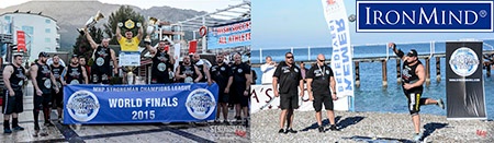 Krzysztof Radzikowski is the 2015 MHP Strongman Champions League World Champion. Andreas Altmann, the strongest man of Germany, in his first appearance in the SCL finals, fought hard to take eighth place among the elite. IronMind® | Photo courtesy of Strongman Rage