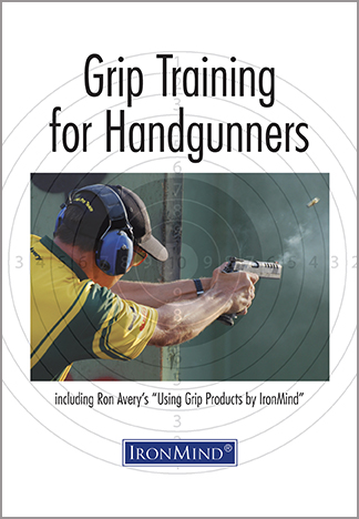 Let firearms expert and professional shooter Ron Avery tell you how he trained with IronMind's grip products to recover from surgery and rebuild "the grip strength in my hands to between 165 and 195 lb. My splits are in the .12 - .15 range, and on a good day I can do this speed out to 15 yards in practice with really good hits."