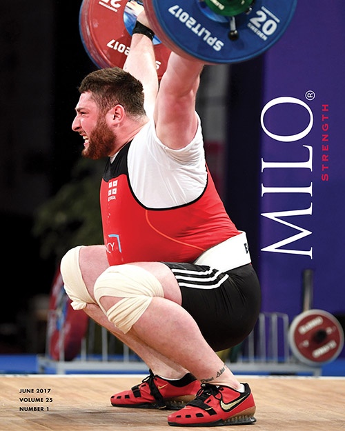 Lasha Talakhadze (Georgia), the Rio Olympic champion, blistered this 217-kg snatch at the 2017 European Weightlifting Championships, for a new world record. IronMind® | ©Randall J. Strossen photo