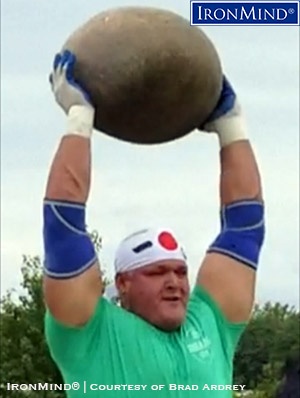 brad ardrey ihgf stones dublin Brad Ardey banged out 9 reps on the overhead press with this 200-lb. manhood stone, en route to winning the final qualifier for the 2017 IHGF All-American Stones of Strength Championships. IronMind® | Photo courtesy of Brad Ardrey