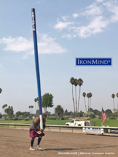 Dan Tennison dominated the caber at the US Invitational Heavy Events Championships in Pleasanton last weekend. IronMind® | ©Steve Conway photo