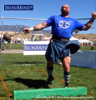 mike dickens Mike Dickens dominated the A group at New Mexico’s Rio Grande Valley Celtic Festival and Highland Games, where he set six field records. IronMind® | Photo courtesy of Francis Brebner