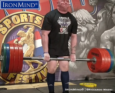 Andreas Brixa 230 kg Apollons Axle Competing in the Arnold Armlifting Championships, Germany’s Andreas Brixa proved he’s a world-record threat on the Apollon’s Axle: After making 215 kg, Brixa came so close to making this whopping 230-kg lift. IronMind® | Photo courtesy of Riccardo Magni