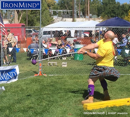 Chad Thompson was part of a three-way struggle for the A-class title at the Aztec Highland Games, and came out on top. IronMind® | IHGF photo