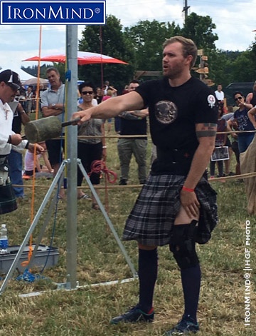 Karl Gerhke (USA) won the IHGH Lightweight Highland Games World Championships, held in Wolfwil, Swizterland. IronMind® | IHGF photo