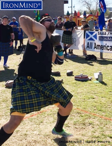 Sean Burns IronMind News by Randall J. Strossen: By virtue of his victory at the Phoenix Highland Games, Sean Burns will be “going through to the finals of the IHGF All American Highland games Championships at the Great Plains Renaissance and Highland Games Festival in September,” IHGF president Francis Brebner said. IronMind® | IHGF photo