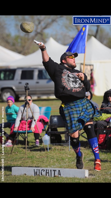 Skylar Arneson-Wichita Braemar stone specialist Skylar Arneson dominated the men's Amateur A class at the Great Plains Renaissance Festival Highland Games (Witchita, Kansas), a qualifier in the IHGF All-American Highland Games Championships series. IronMind® | Lawrence Ventress photo