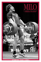 Evgeni Chigishev cleans and jerks 242.5 kg for the silver in the total and the Best Lifter Award at the 2005 European Weightlifting Championships. Cover photo by Randall J. Strossen, Ph.D. from the September 2005 issue of MILO: A Journal for Serious Strength Athletes.