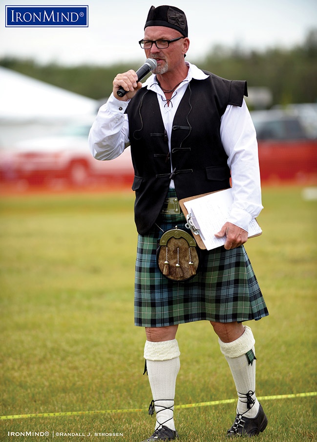 Best known for his many accomplishments in the Highland Games, Francis Brebner was also one of the original three men to lift the Inver Stone overhead. After retiring as a Highland Games competitor, Brebner poured his passion into the IHGF, which promotes events worldwide. IronMind® | ©Randall J. Strossen photo