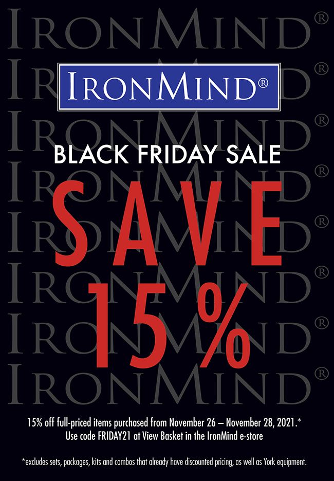 Black Friday Savings at IronMind