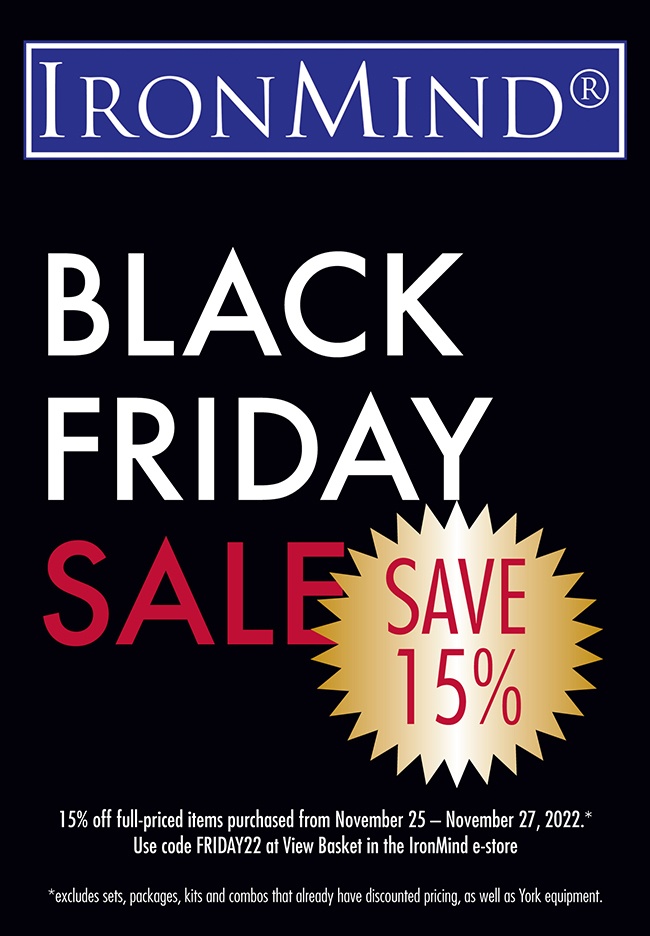 Black Friday Sale at IronMind