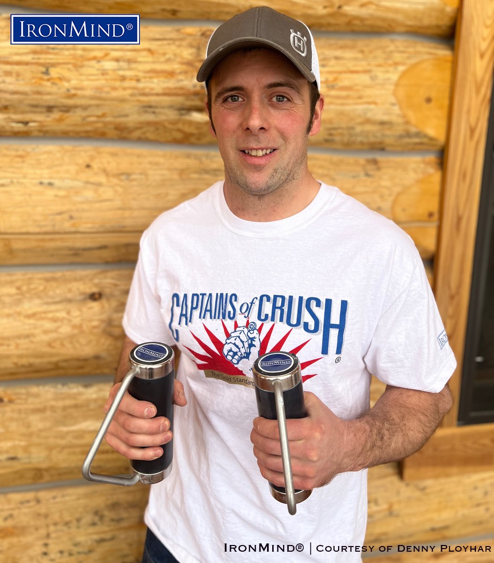 32-year old log home builder Denny Ployhar broke his own world record for Rolling Thunder Pull-ups, moving the mark from 28 reps to 30. “For every rep you see me do, I have done about 500 in training,” Ployhar told IronMind. IronMind® | Image courtesy of Denny Ployhar