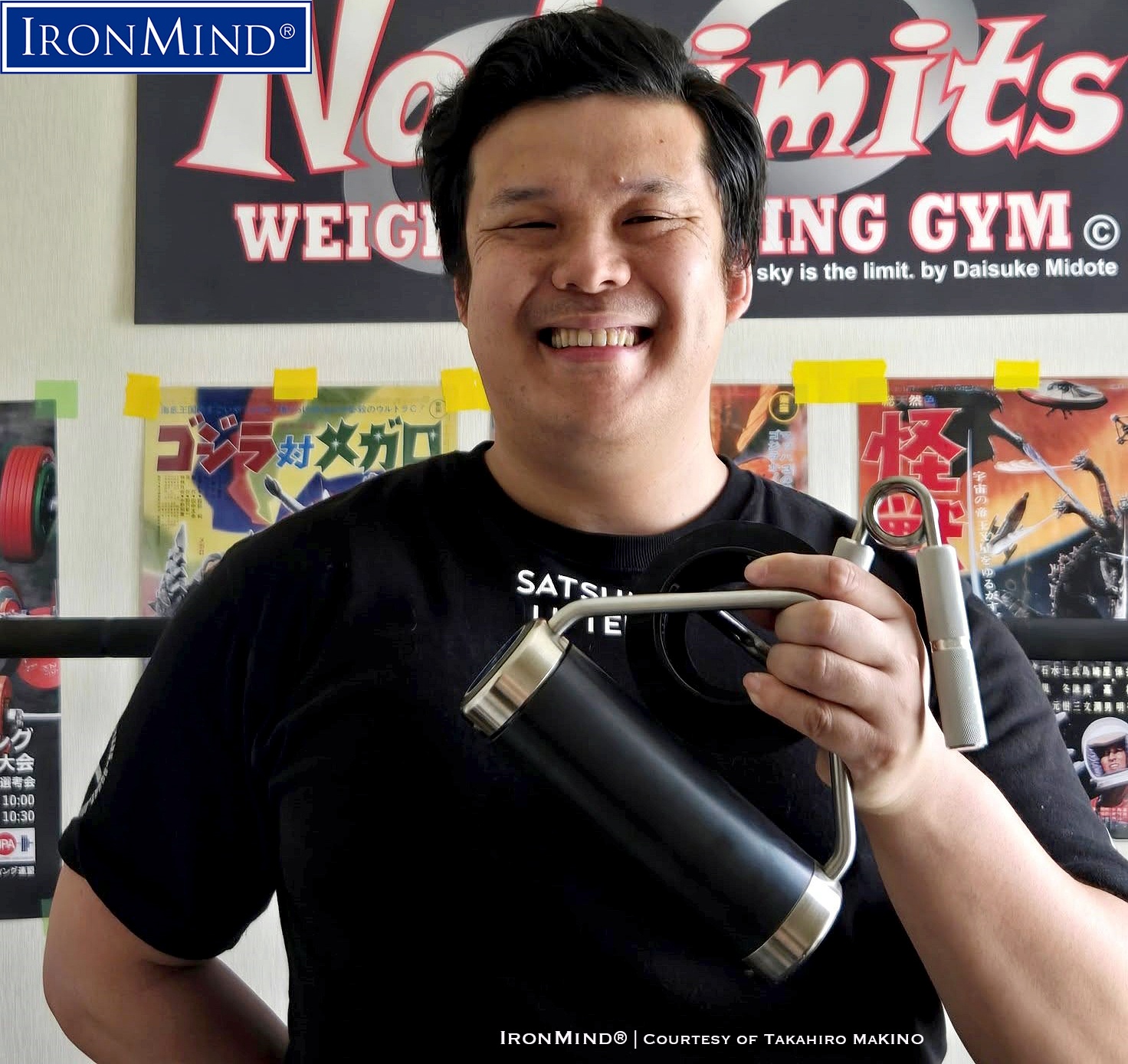 35-year old Takahiro Marino (Japan) has been certified on the IronMind Crushed-To-Dust! Challenge, proving his excellent all-around grip strength. Takairo is 175 cm tall (about 5’ 9”) and weighs 105 kg (about 231 lb.) IronMind® | Photo courtesy of Takahiro Marino