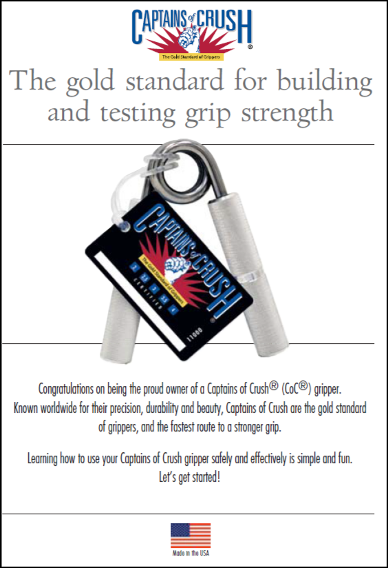 Captains of Crush Instruction booklet