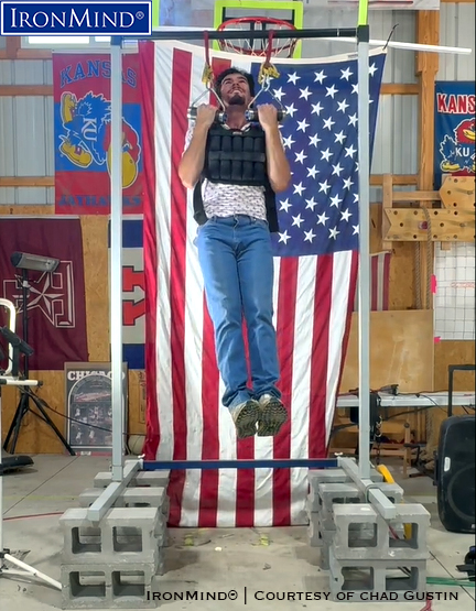 Ace Gustin Breaks the World Record for Teenage Max Weight Rolling Thunder Pull-up 