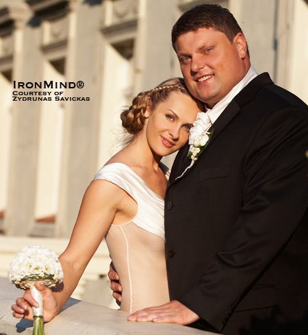 IronMind wishes the happy couple—Zydrunas and Jurgita—a lifetime of joy together.  IronMind® | Photo courtesy of Zydrunas Savickas.