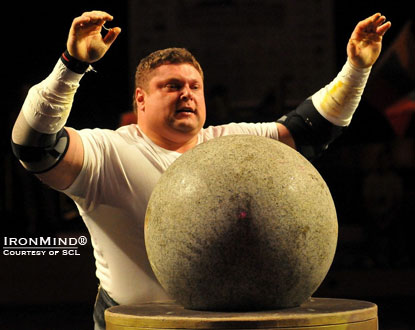 Zydrunas Savickas was reportedly in top shape when he won SCL Latvia last weekend.  Photo courtesy of SCL.